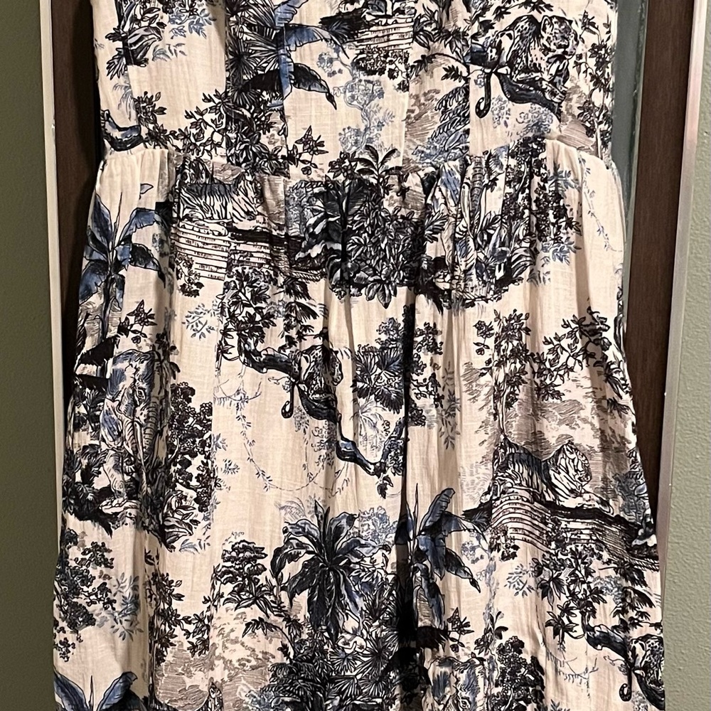 H&M Black and Blue Floral Dress